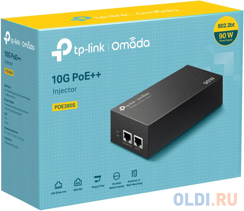 TP-Link POE380S 10 Гбит/с Omada Инжектор PoE++