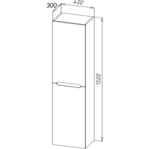 Пенал BelBagno Etna 40x150 левый, rovere nature (ETNA-1500-2A-SC-RN-P-L)