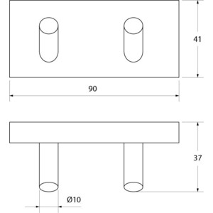 Планка с 2 крючками IDDIS Edifice хром (EDISB20i41)