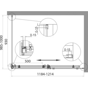 Душевой уголок BelBagno Acqua AH-1 120х100 прозрачный, хром (ACQUA-AH-1-120/100-C-Cr)