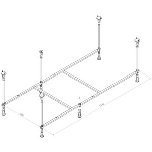 Каркас Am.Pm Func для ванн 160х70 (W84A-160-070W-R)