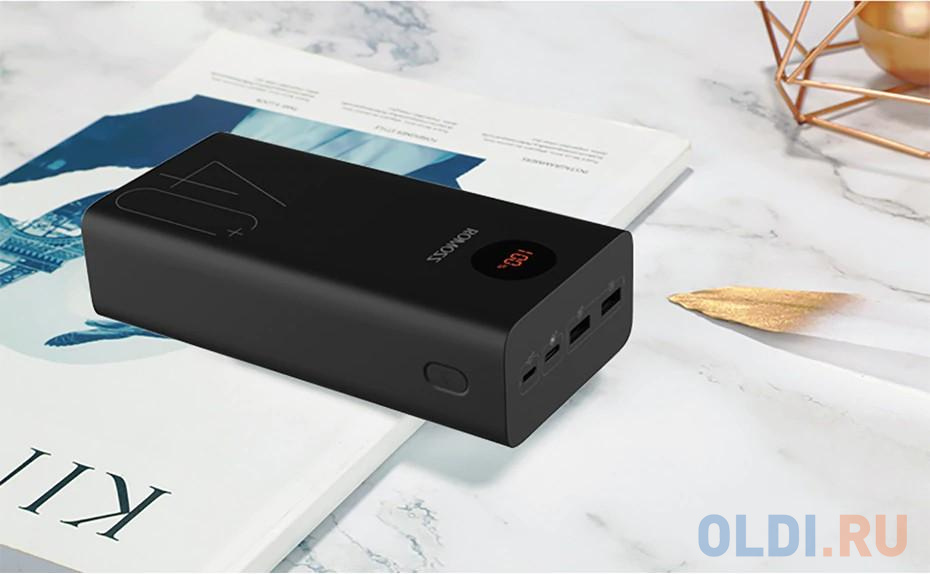 Внешний аккумулятор Power Bank 40000 мАч Romoss PEA40 черный в Москвe