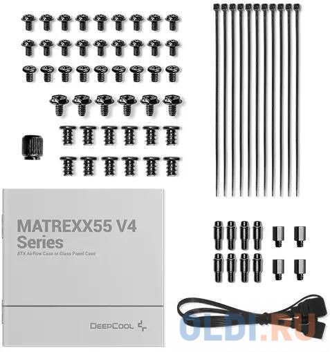 Корпус Deepcool Matrexx 55 V4 черный без БП ATX 7x120mm 2x140mm 2xUSB3.0 audio bott PSU