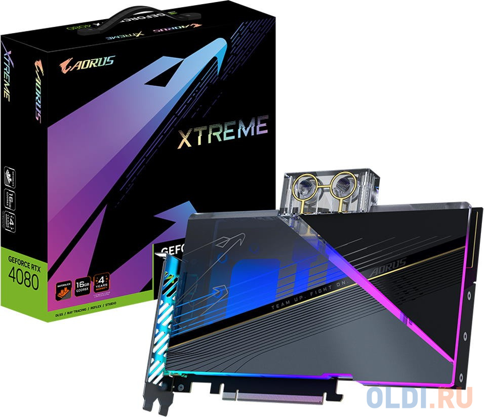 Видеокарта GigaByte nVidia GeForce RTX 4080 AORUS XTREME WATERFORCE WB 16384Mb в Москвe