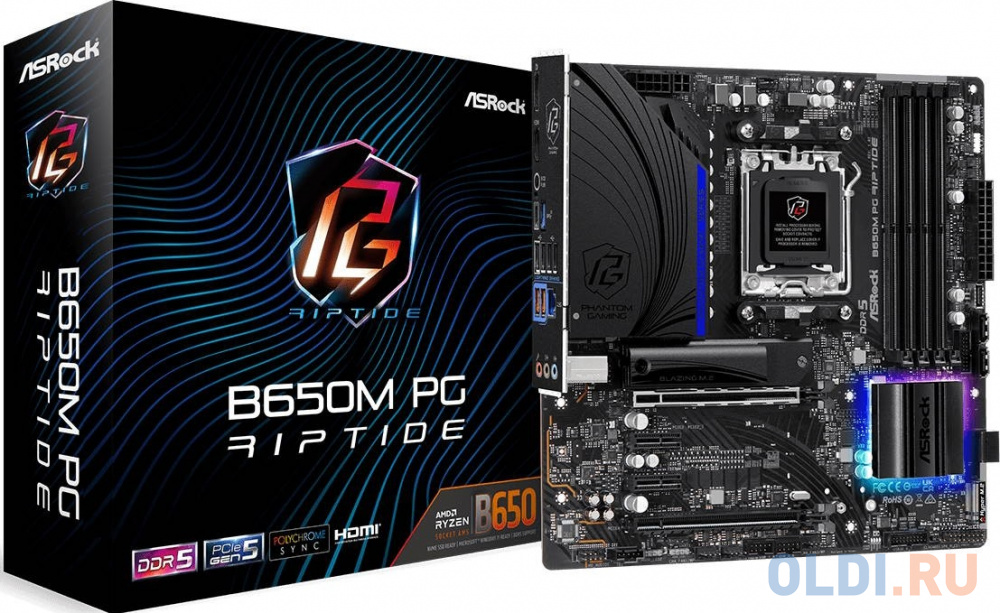 Материнская плата ASRock B650M PG RIPTIDE 90-MXBJ90-A0UAYZ