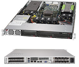 Серверная платформа SuperMicro 5019GP-TT, 1xSocket3647, 6xDDR4, 3x3.5 HDD HS, 2x10GLAN, IPMI, 1x1400W, 1U (SYS-5019GP-TT)