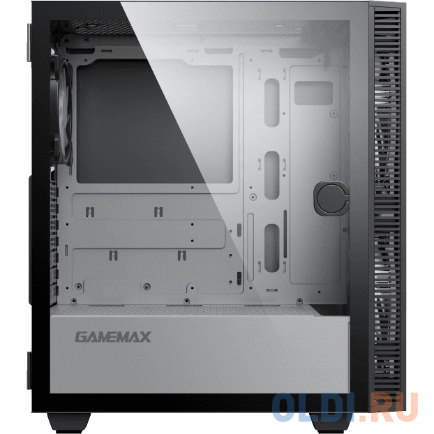 Компьютерный корпус, без блока питания ATX/ Gamemax Aero ATX case, black, w/o PSU, w/1xUSB3.0+1xUSB2.0, w/2x20cm ARGB GMX-20-ARGB front fans, w/1x12cm