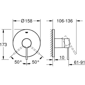 Смеситель для душа Grohe Essence с механизмом (24057DC1, 35600000)