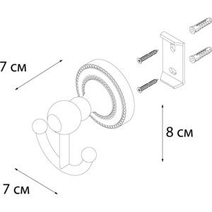 Крючок двойной Fixsen Style (FX-41105A)