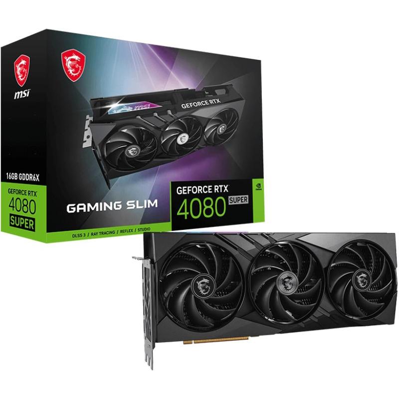 Видеокарта MSI GeForce RTX 4080 Super 16G Gaming Slim 2550MHz PCI-E 4.0 16384Mb 23000Mhz 256-bit 2xDP 2xHDMI