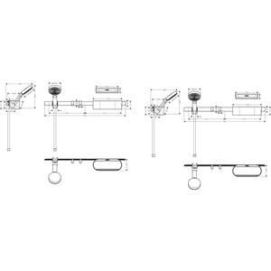 Душевой набор Hansgrohe WallStoris с системой хранения, матовый черный (24291670) в Москвe