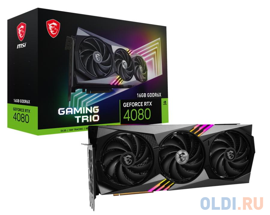 Видеокарта MSI nVidia GeForce RTX 4080 GAMING TRIO 16384Mb