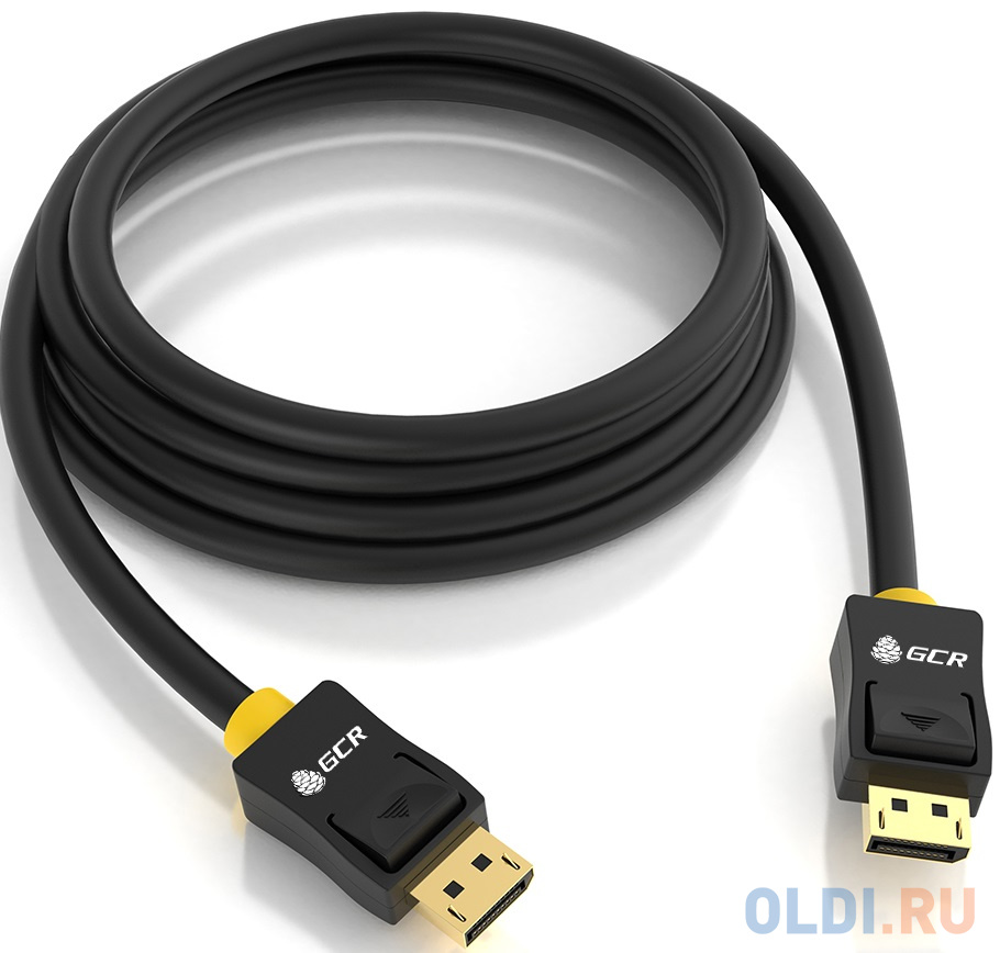 Кабель DisplayPort 2м Green Connection GCR-DP2DP-2.0m круглый черный