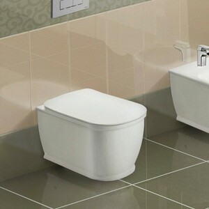 Унитаз подвесной безободковый BelBagno Prado тонкое сиденье микролифт (BB10150CH, BB10150SC)