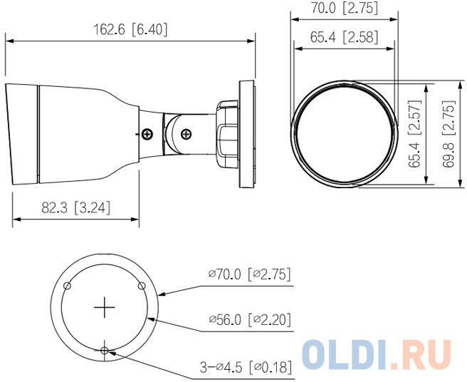 Камера видеонаблюдения IP Dahua DH-IPC-HFW1230S1P-0360B-S5 3.6-3.6мм цв.