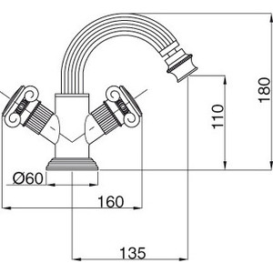 Смеситель для биде Cezares Olimp (OLIMP-BS2-01-M)