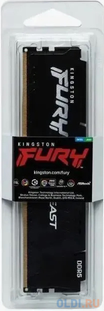 Модуль памяти DDR 5 DIMM 16Gb PC44800, 5600Mhz, Kingston FURY Beast Black EXPO CL36 (KF556C36BBE-16) (retail) в Москвe