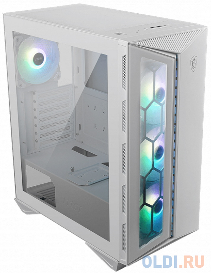 MPG GUNGNIR 110R WHITE 2xUSB 3.0, 1xType C, 4x120mm ARGB Fan, Tempered Glass Window, Brown Box