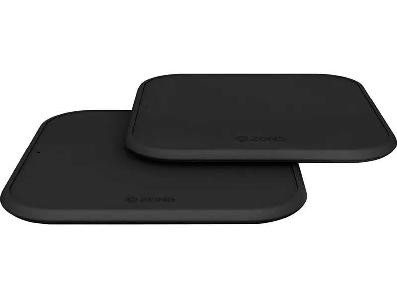 Беспроводное зарядное устройство ZENS Single Wireless Charger 10W TWIN PACK. черный