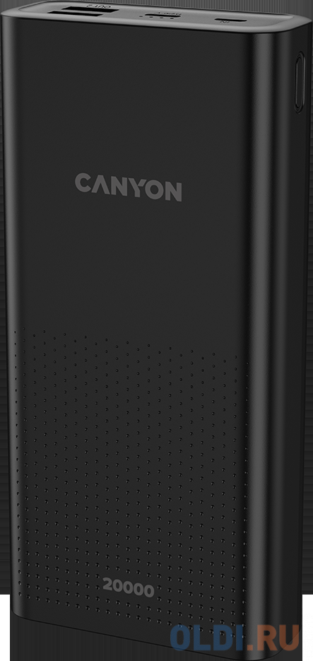 Внешний аккумулятор Power Bank 20000 мАч Canyon PB-2001 черный в Москвe