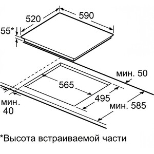 Индукционная варочная панель MAUNFELD CVI594SB2BKF Inverter в Москвe