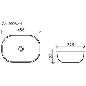 Раковина-чаша Ceramica Nova Element 46х33 антрацит матовый (CN6009MH)