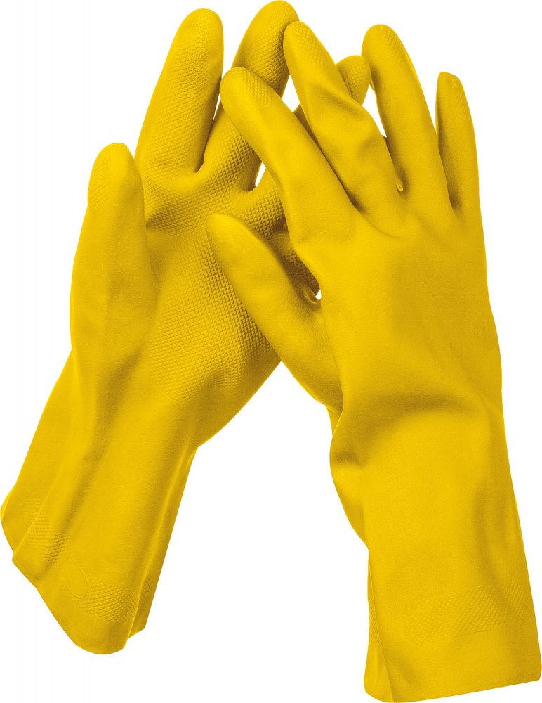Перчатки хозяйственно-бытовые латексные, с х/б напылением, L, желтый, STAYER OPTIMA (1120-L_z01)