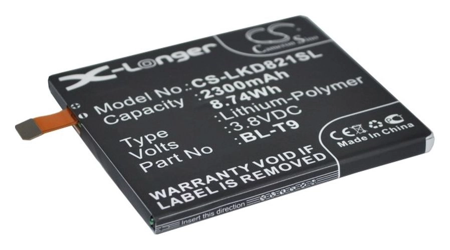 Аккумулятор CameronSino CS-LKD821SL/BL-T9 для LG D820, 3.8 В, 2300mAh