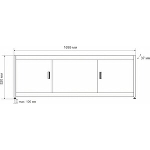 Ванна стальная Kaldewei Cayono 750 Easy-Clean, Anti-Slip 170x75 с экраном Emmy Монро и ножками