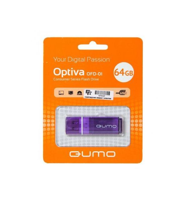 Флешка QUMO USB 2.0 64GB Optiva 01 Violet QM64GUD-OP1-violet в Москвe