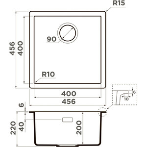 Кухонная мойка Omoikiri Yamakawa 45 Integra-GB графит (4997251)