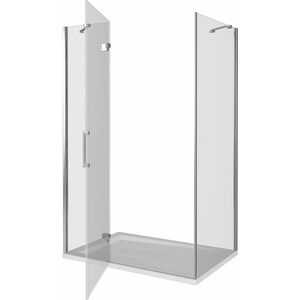 Душевой уголок Good Door Saturn WTW+SP 120x90 правый, с поддоном, прозрачный, хром в Москвe