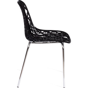 Стул TetChair Crispy (mod 61) металл, пластик 44x56,5x80 см Black (черный) 05/хром в Москвe