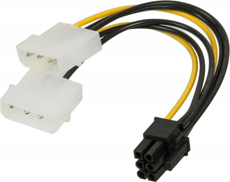 Кабель Ningbo RTL-C32 PCI-E 6pin/2xMolex 8980