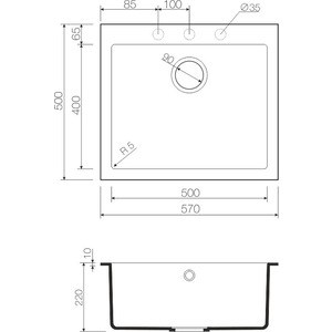 Кухонная мойка Omoikiri Bosen 57 EV эверест (4993222)