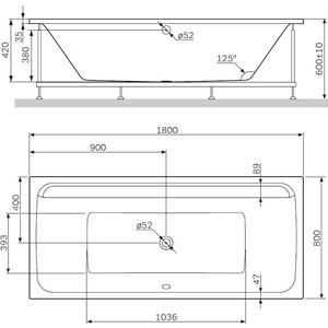 Акриловая ванна Am.Pm Inspire 2.0 180x80 (W52A-180-080W-A)