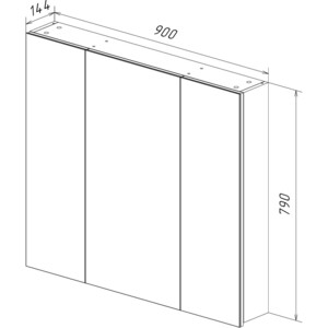 Зеркальный шкаф Lemark Universal 90х80 белый глянец (LM90ZS-U) в Москвe