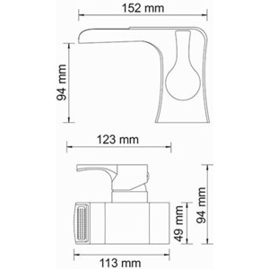 Смеситель для раковины Wasserkraft Berkel хром (4869) в Москвe