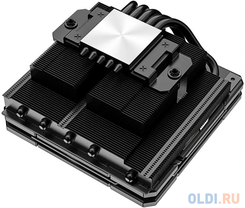 Cooler  ID-COOLING IS-55 BLACK LGA1700/1200/115X/AM5/AM4 низкопрофильный высота 55mm (27шт/кор, TDP 125W, PWM, 5 тепл.трубок + медная база, FAN 120mm,