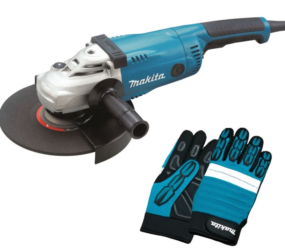 Угловая шлифовальная машина Makita GA9020+перчатки PGH-160350- L в Москвe