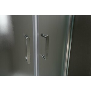 Душевой уголок BelBagno Uno 195-AH-2 100х80 правый, рифленый Punto, с поддоном, хром (UNO-195-AH-2-100/80-P-Cr, TRAY-BB-AH-100/80-15-W-R)