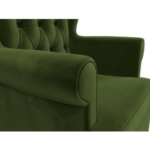 Кресло АртМебель Торин Люкс микровельвет зеленый