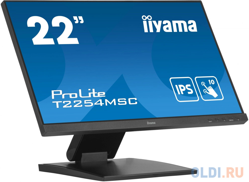 Монитор Iiyama 21.5" ProLite T2254MSC-B1AG черный IPS LED 16:9 HDMI M/M глянцевая HAS 250cd 178гр/178гр 1920x1080 60Hz DP FHD USB Touch 4.9кг