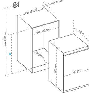 Встраиваемый холодильник Scandilux RBI162