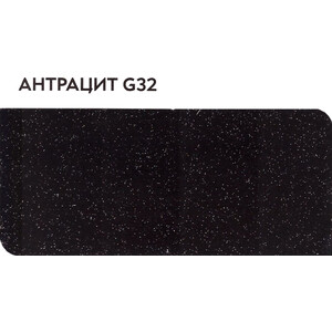 Кухонная мойка Glanz J-033-32 антрацит, матовая, с сифоном