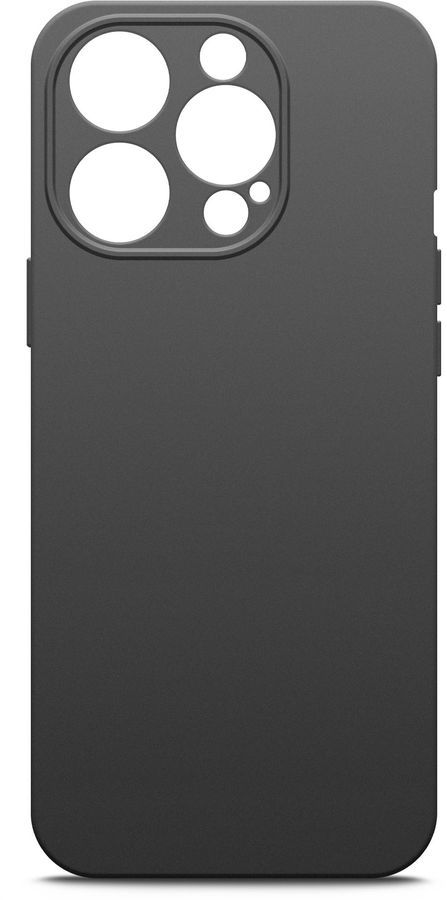 Чехол-накладка BoraSCO для смартфона Apple iPhone 15 Pro Max, силикон, черный (72425)