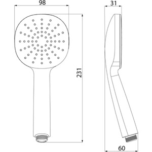 Ручной душ IDDIS Optima Home черный матовый (OPH1FB9i18)