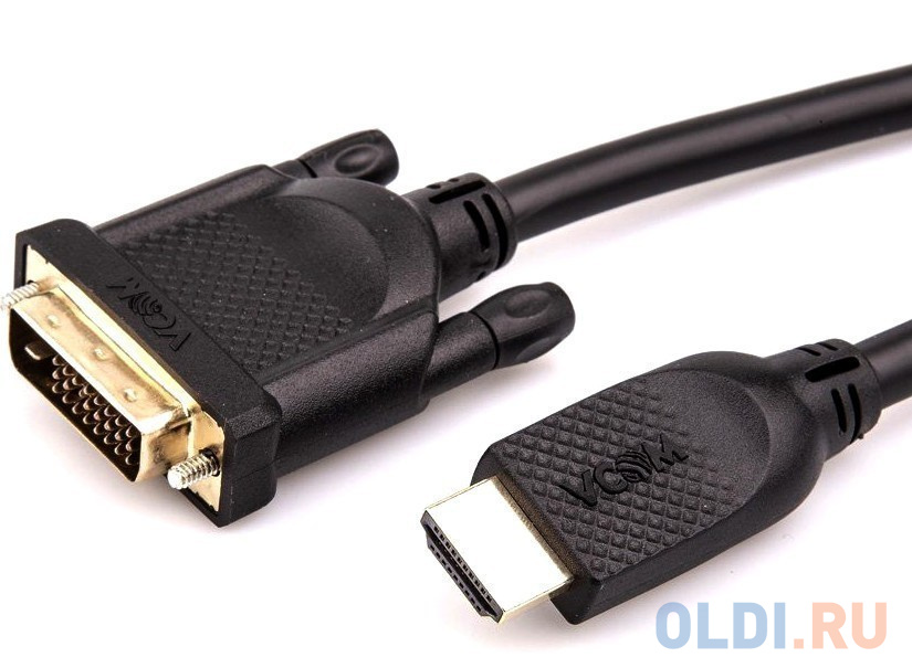 VCOM CG484GD-1.8M Кабель HDMI AM/DVI(24+1)M, 1.8м, CU, 1080P@60Hz, 2F, VCOM  <CG484G-1.8M> в Москвe