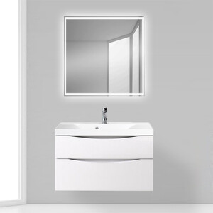 Тумба с раковиной BelBagno Marino-H60 90 PR bianco lucido (MARINO-H60-900-2C-SO-BL-P, BB900/450-LV-MR-PR)