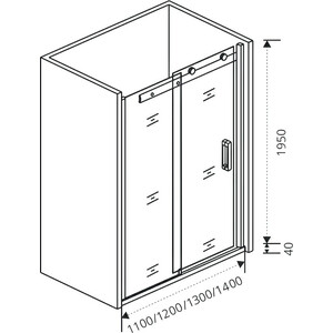 Душевая дверь Good Door Altair WTW 110х195 прозрачная, хром (WTW-110-C-CH)